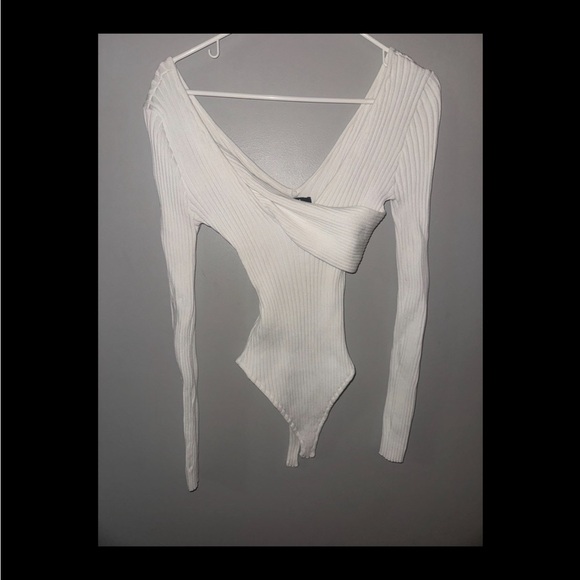 Hera collection White Ribbed Women's Top - Picture 5 of 7